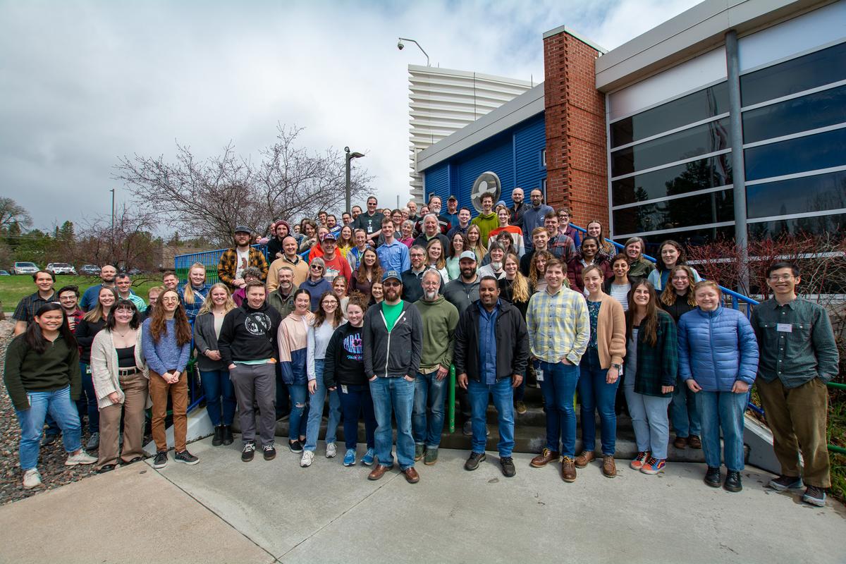 A group photo of participants of the May 2024 Twin Ports Freshwater Folk Poster Showcase.