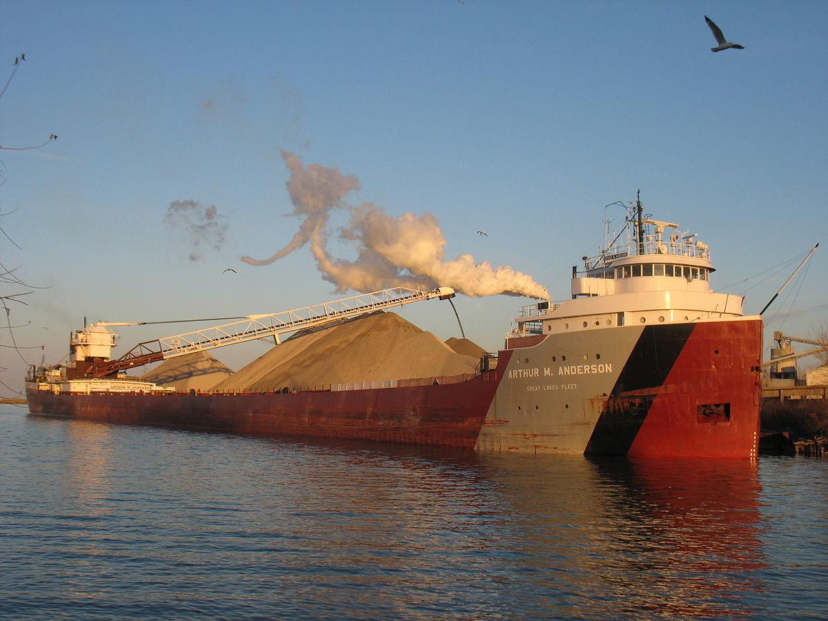 Great Lakes freighter Arthur M. Anderson docked.